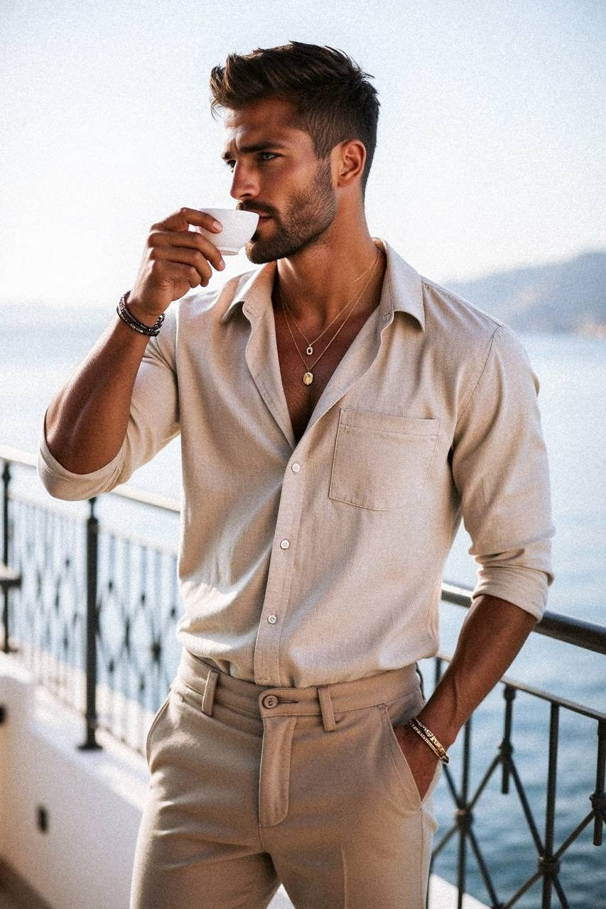 Mediterranean Luxury Espresso Moment