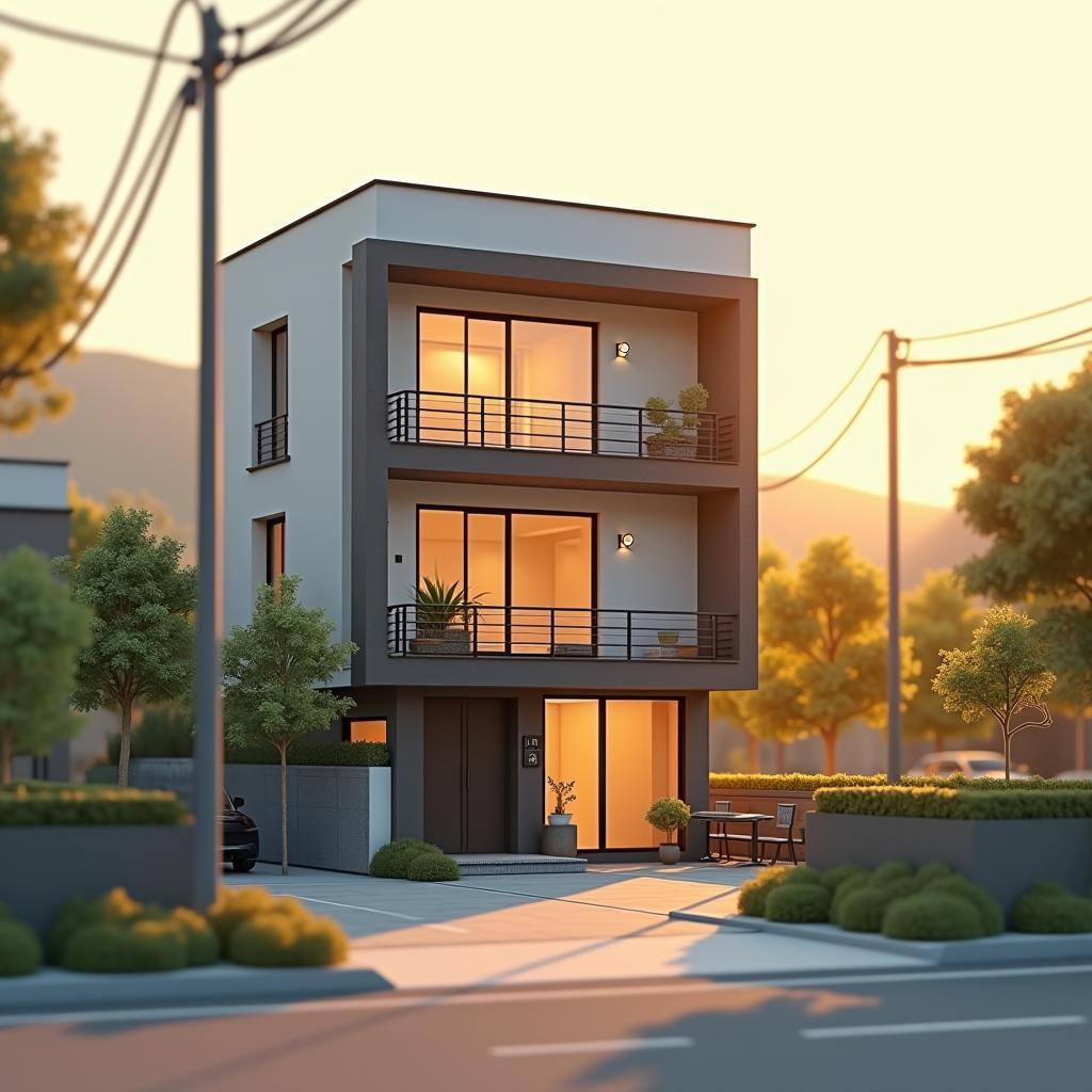 Stop Motion Korean House at Seoul Sunrise