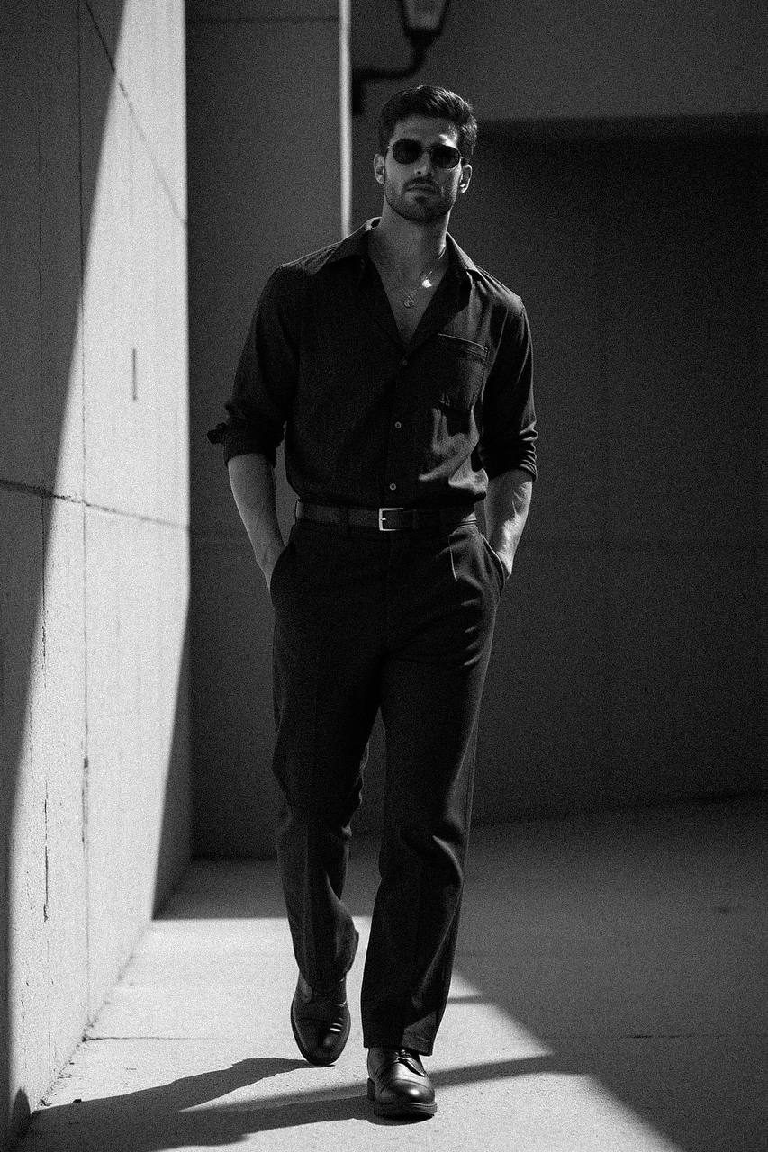 Monochrome Street Fashion Man