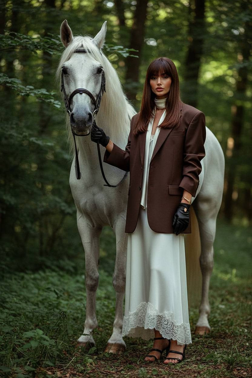 Cinematic Equestrian Fashion Portrait