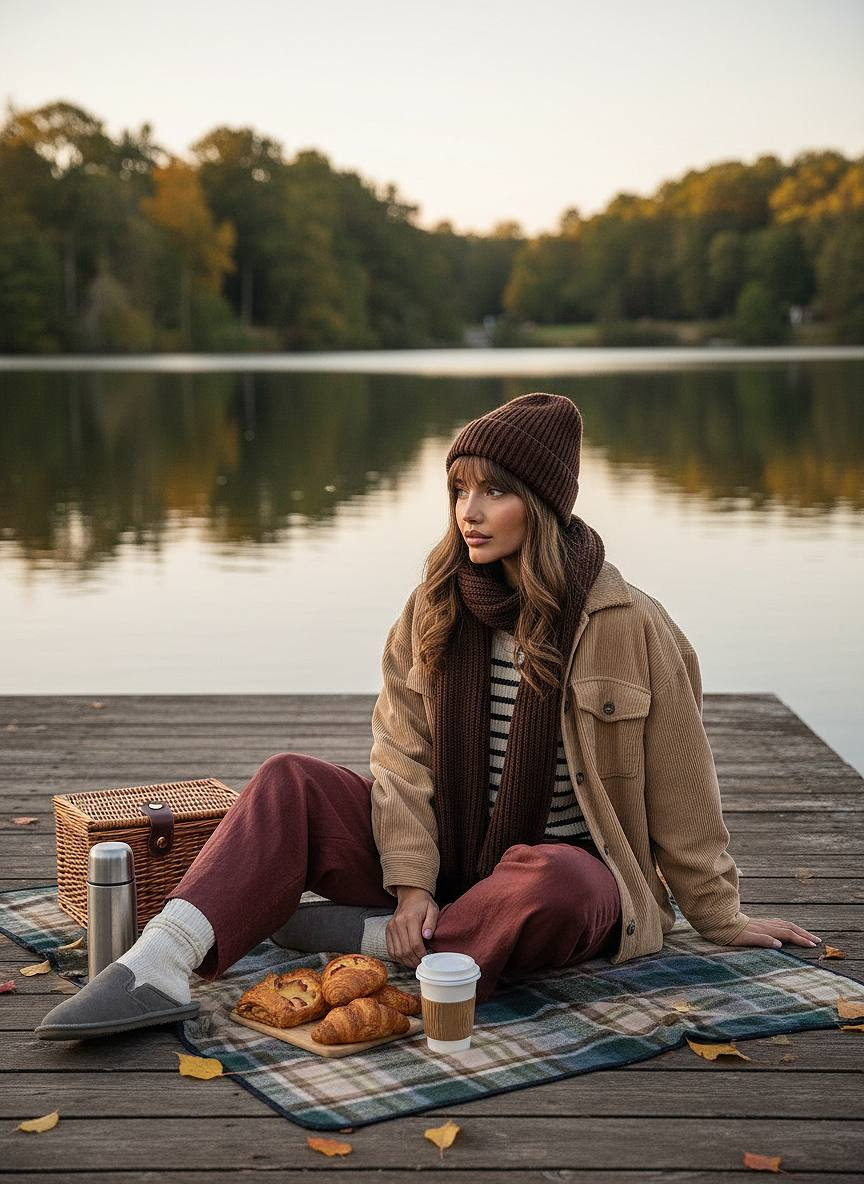 Golden Hour Lakeside Picnic