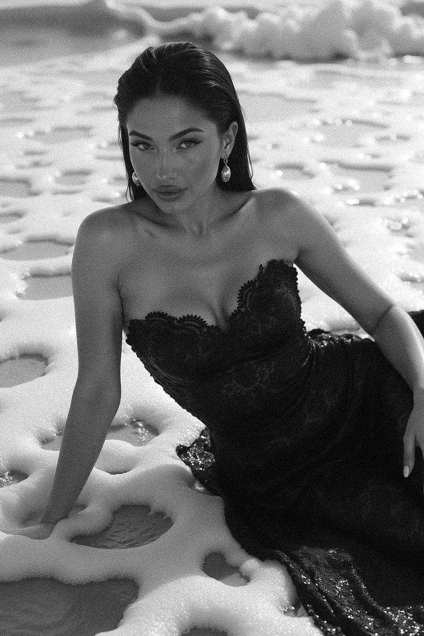 Cinematic Black and White Ocean Portrait