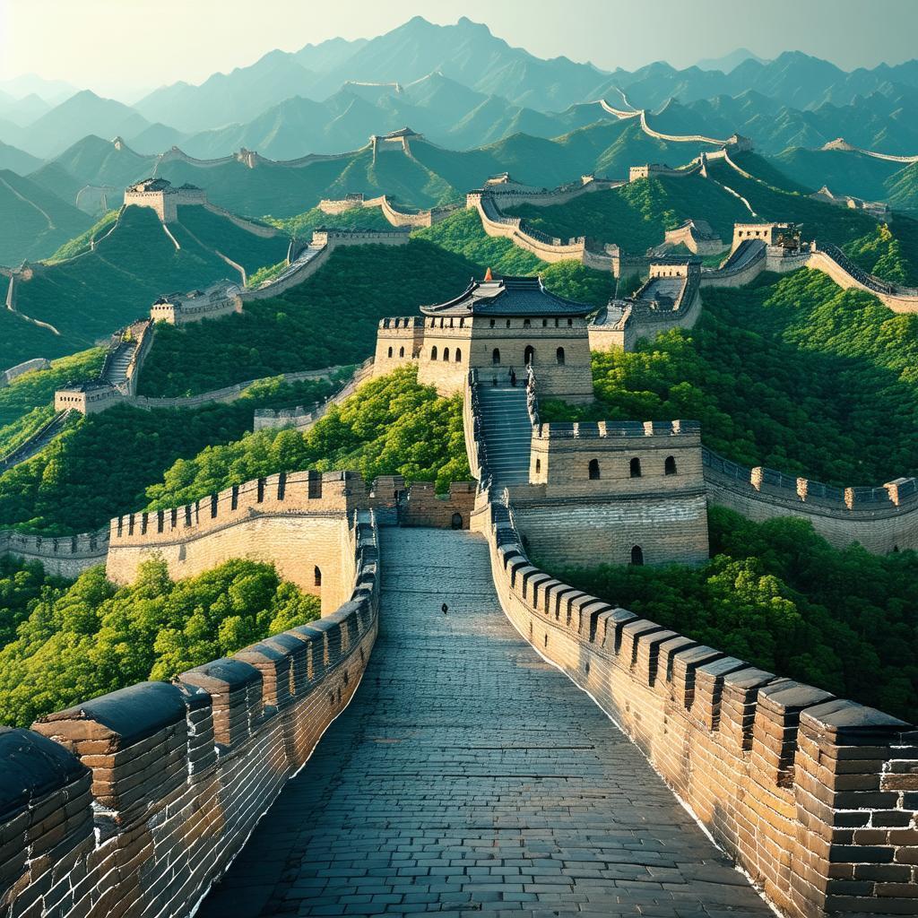 The Great Wall in Crisp Panoramic Light