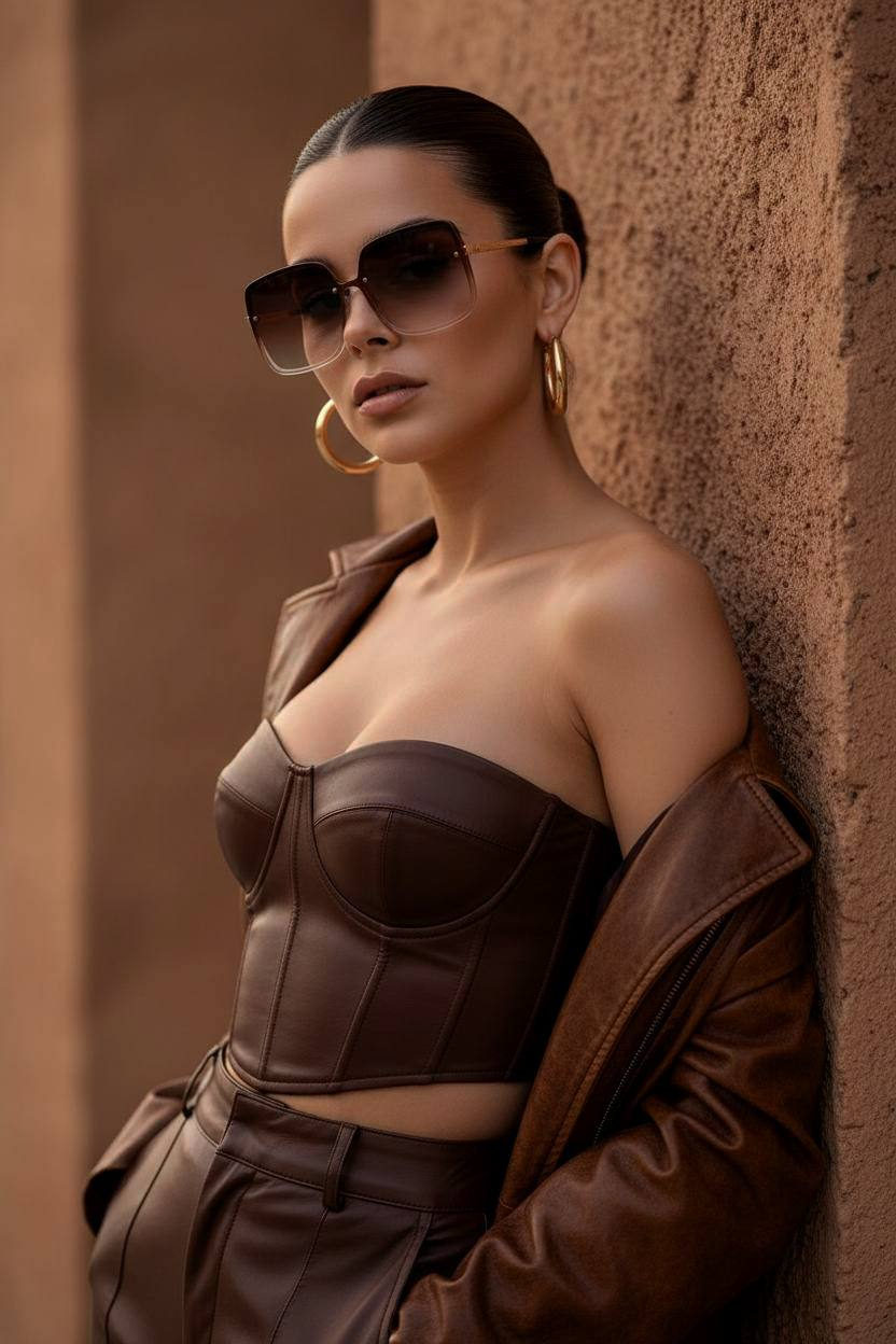Chic Leather Fashion Editorial