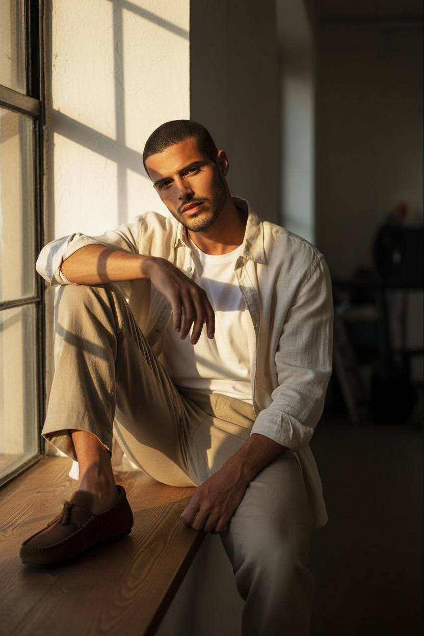 Golden Hour Window Portrait