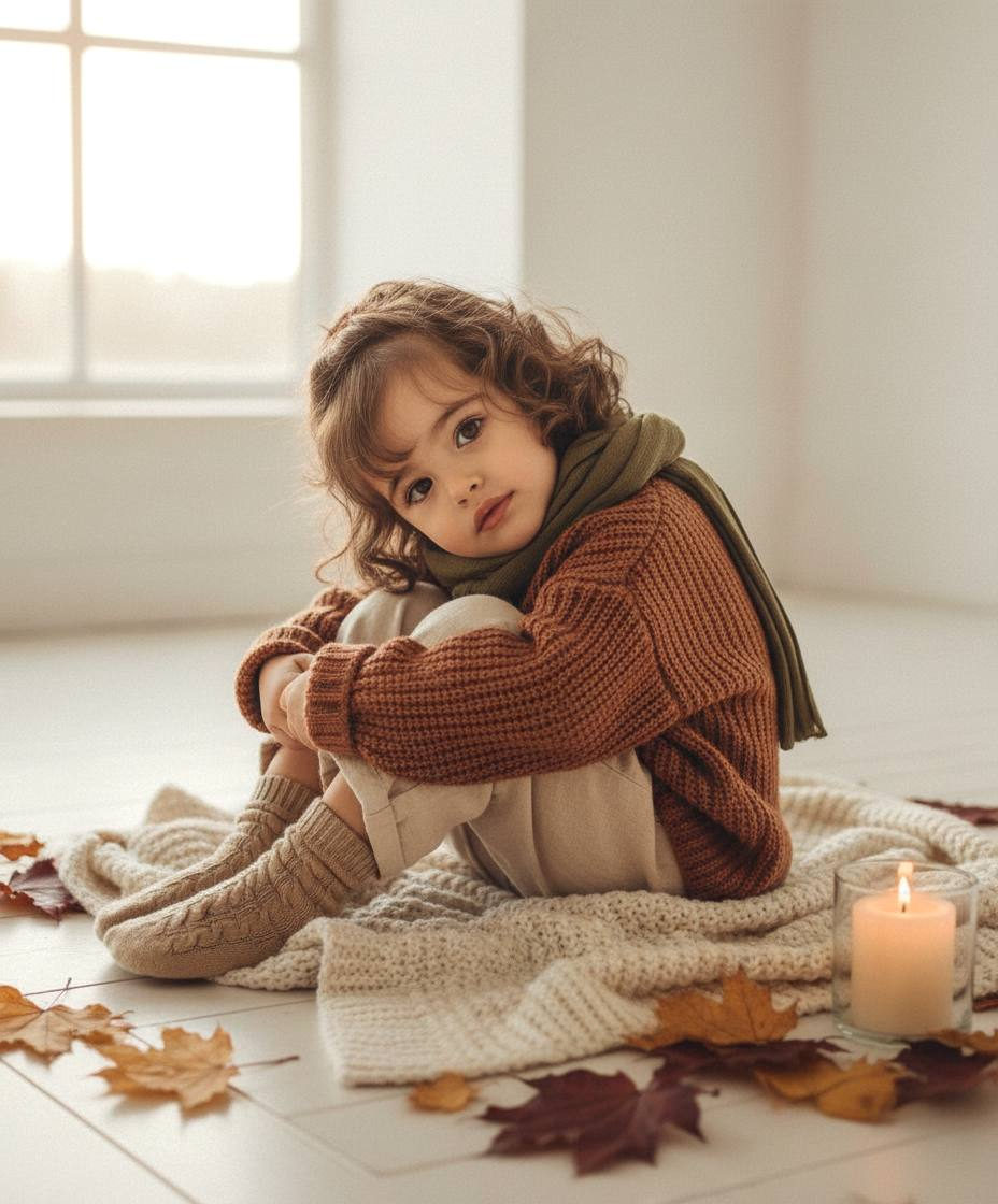 Cozy Autumn Child Portrait