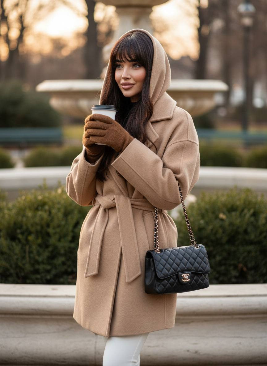 Elegant Winter Park Fashion Portrait