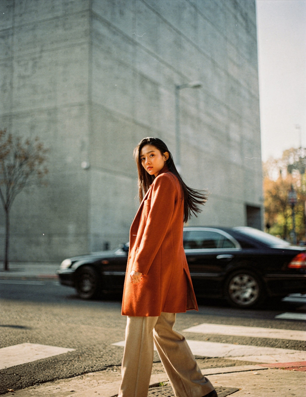 Autumn Street Fashion Cinematic Portrait