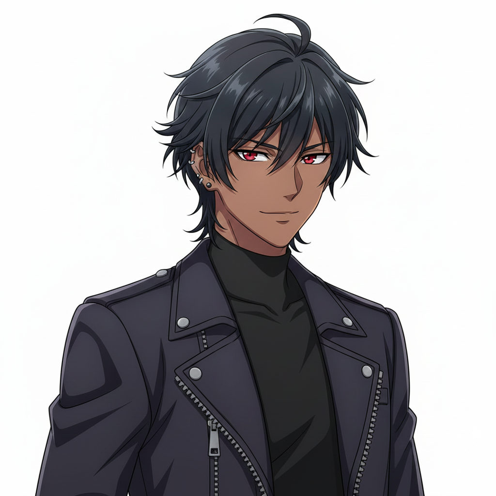Stylish Dark Skinned Anime Male