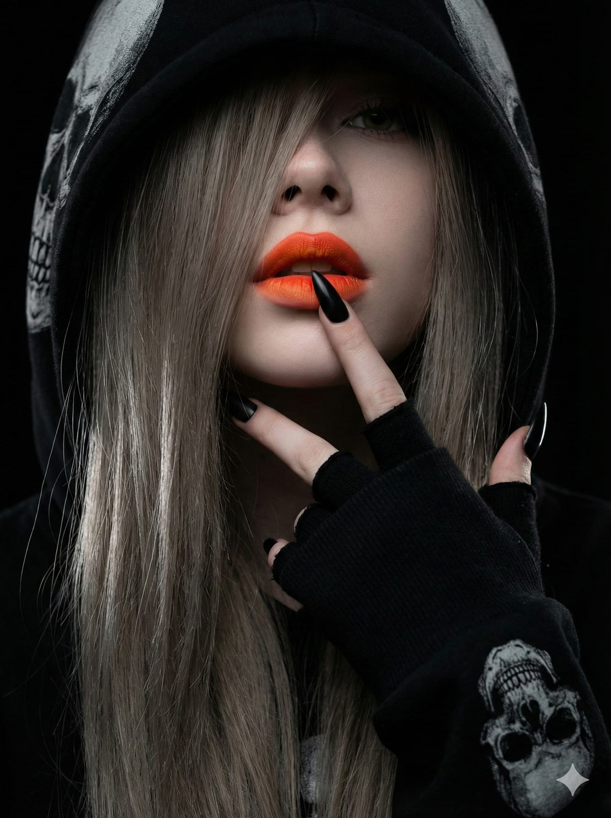 Dark E-Girl Cinematic Portrait