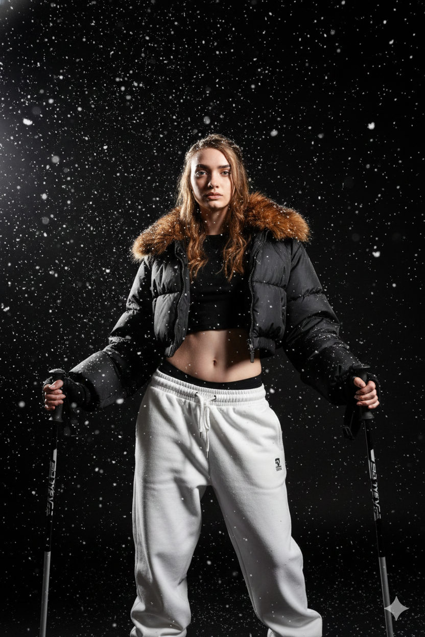 Y2K Snowstorm Night Portrait