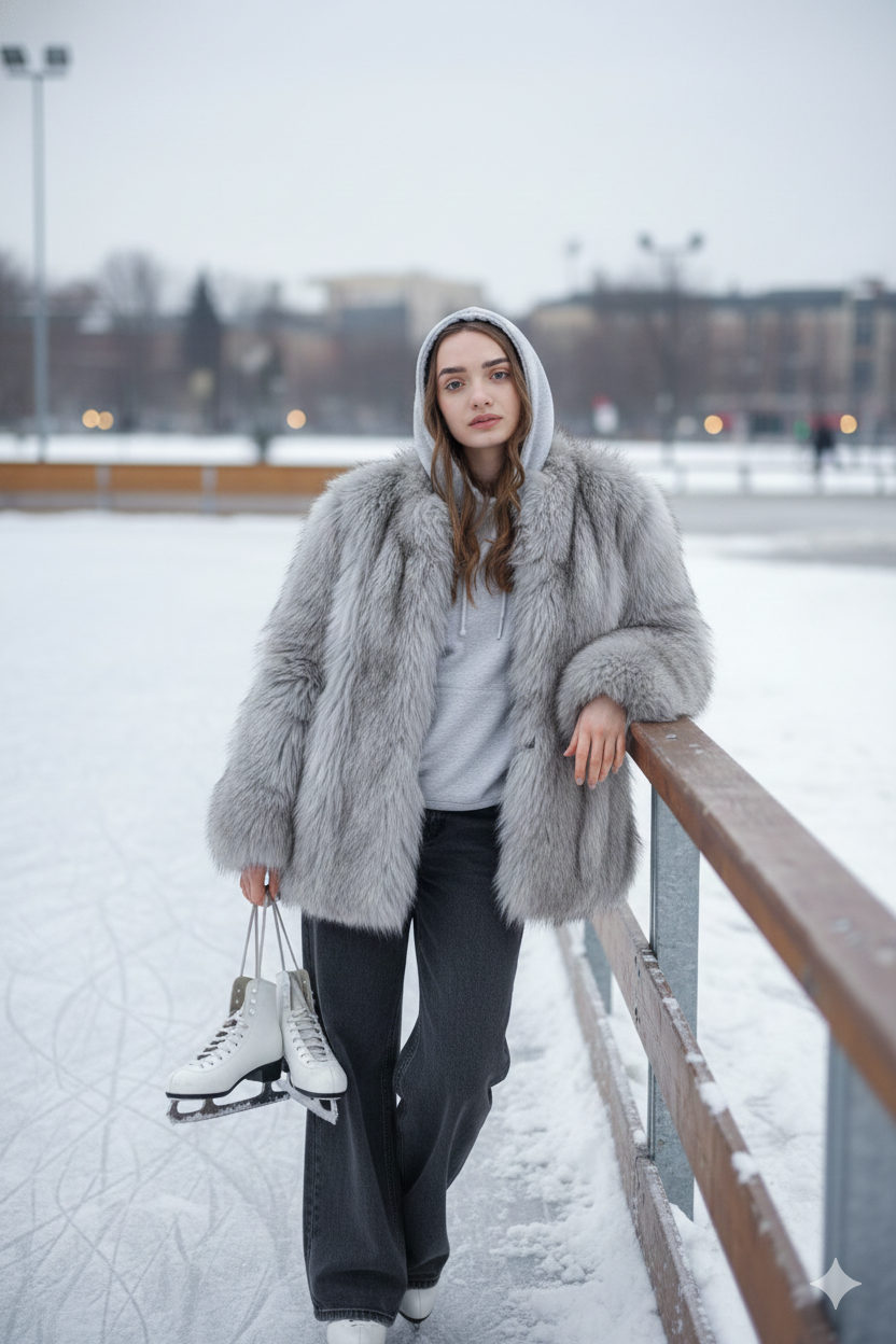 Winter Ice Rink Portrait
