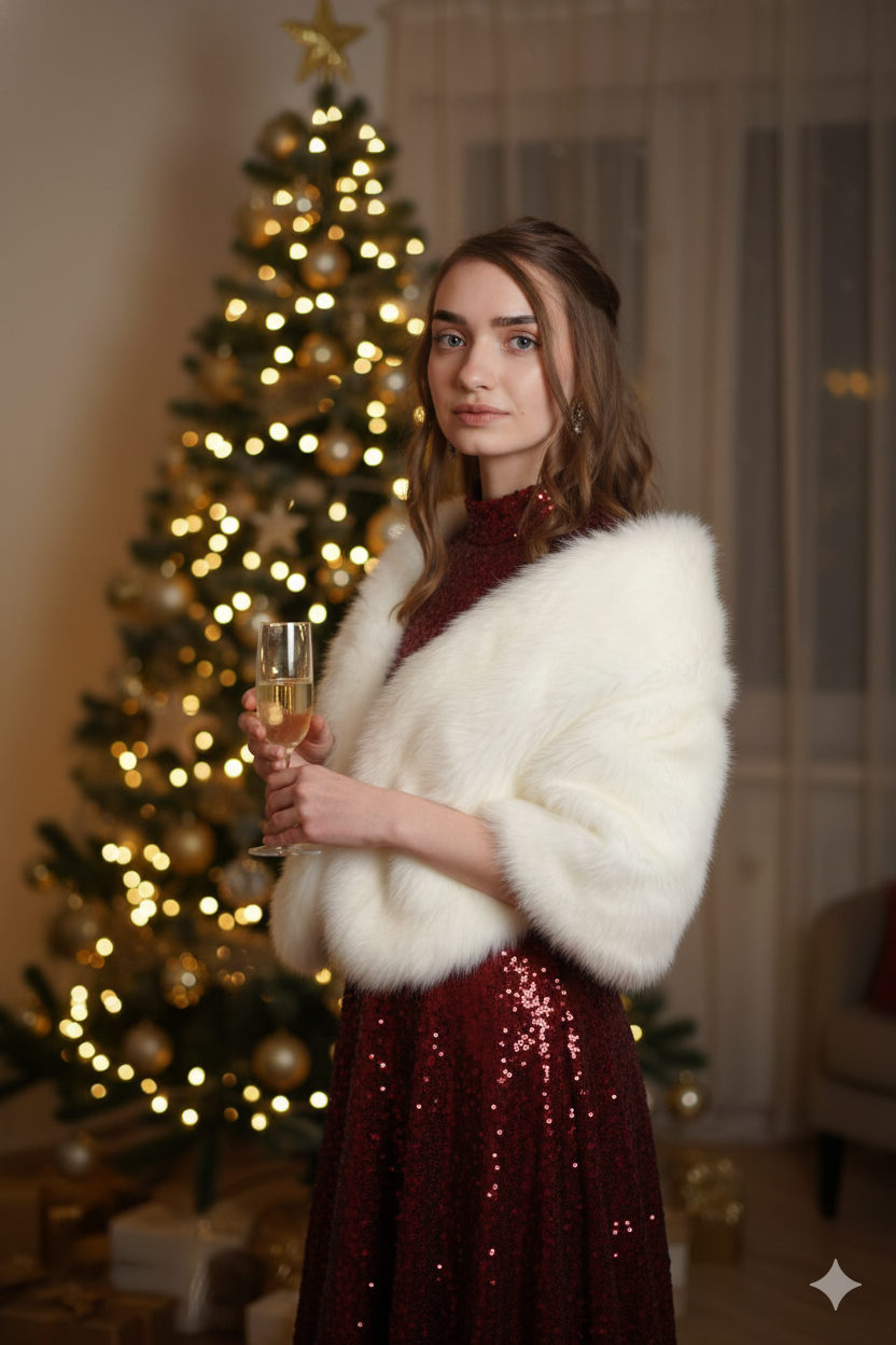 Holiday Champagne Portrait