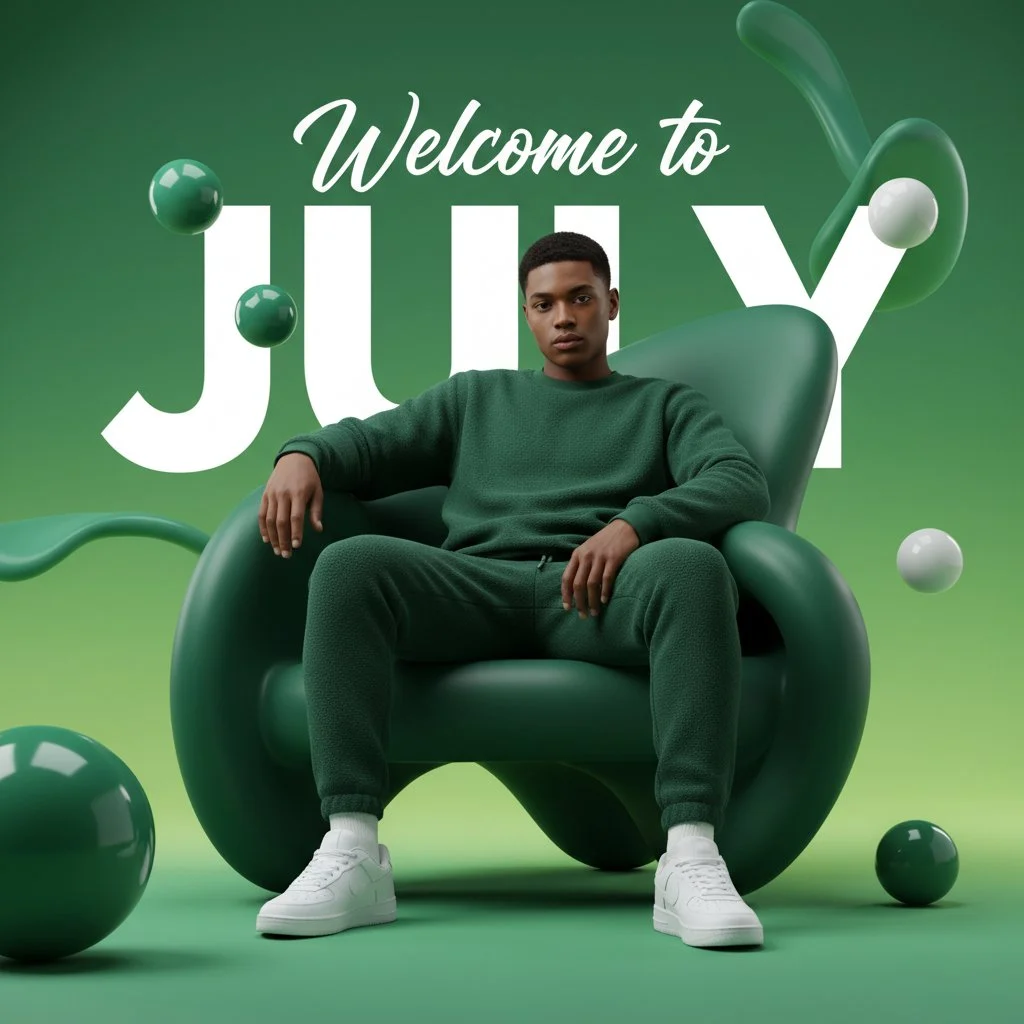 Modern 3D Green Promotional Poster