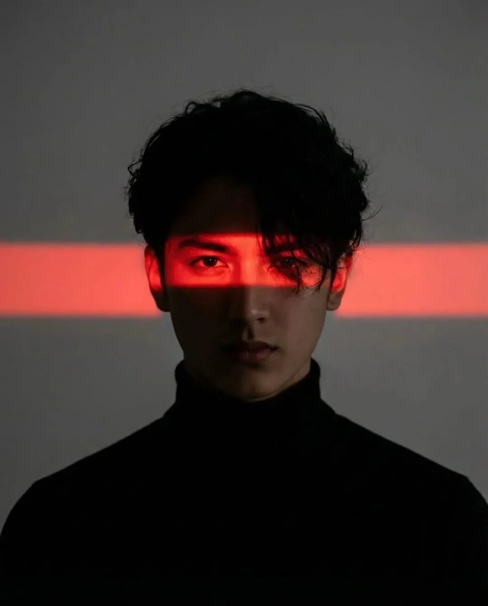 Neon Shadow Portrait