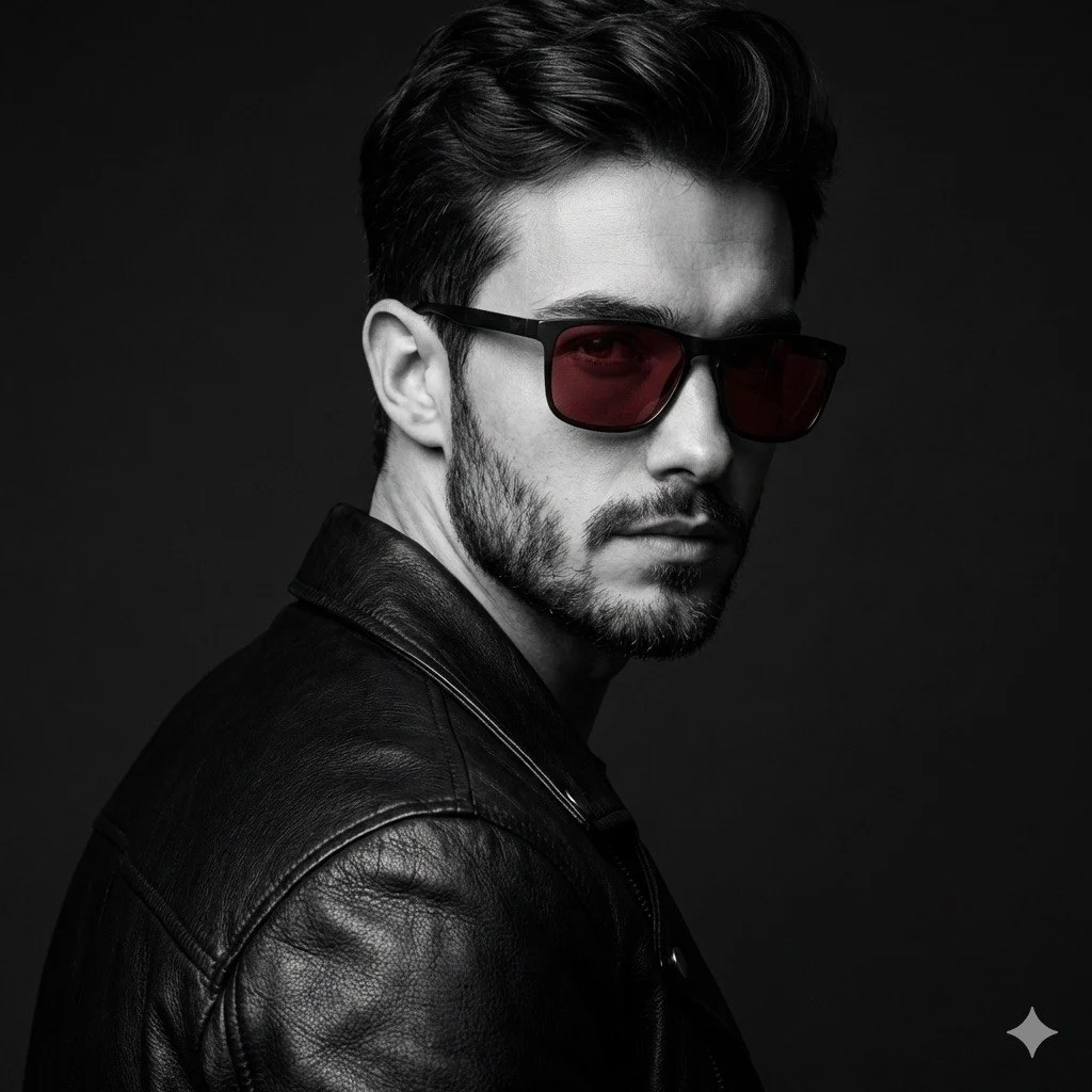 Stylish Black and White Fashion Portrait