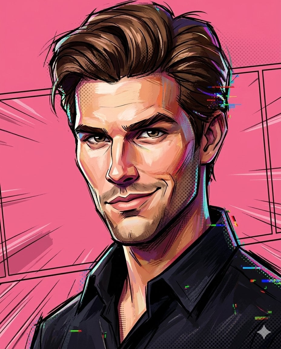 Exaggerated Cartoon Portrait Art