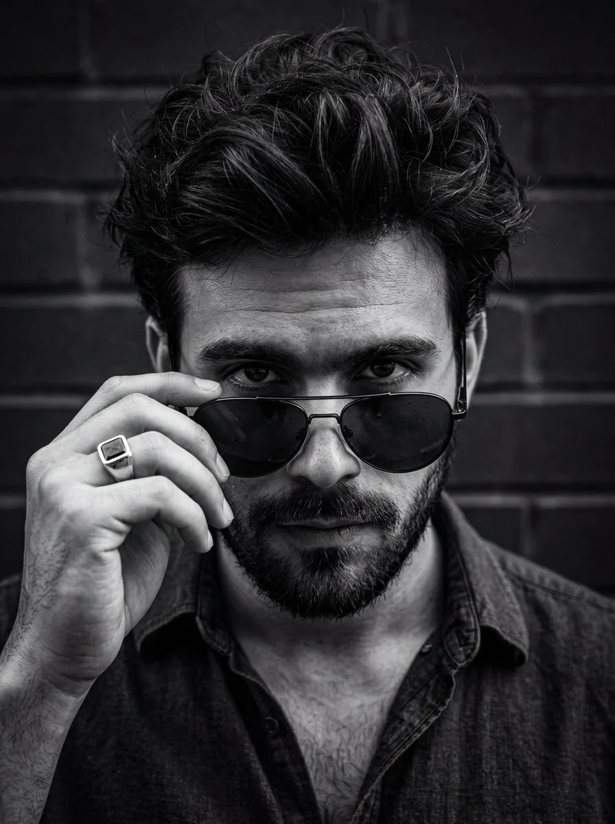 Dramatic Noir Portrait Gaze