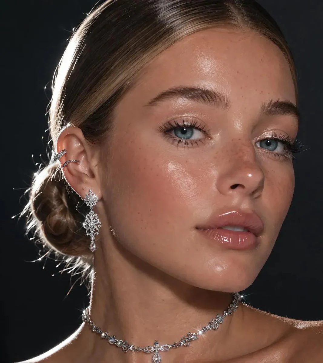 Silver Beauty Rim Light Portrait