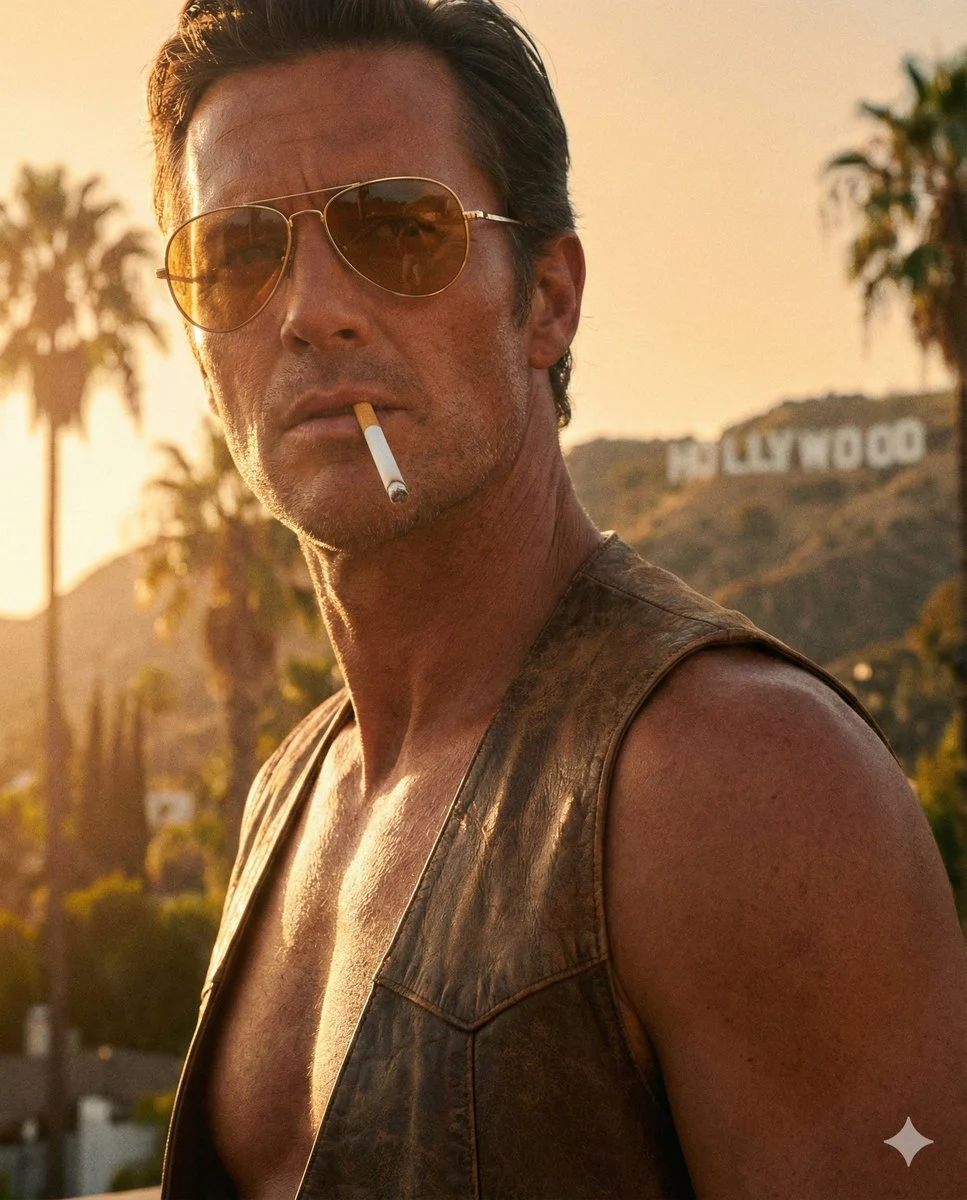 70s Rugged Hollywood Film Still
