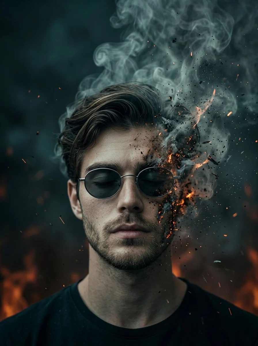 Surreal Cinematic Smoke Portrait