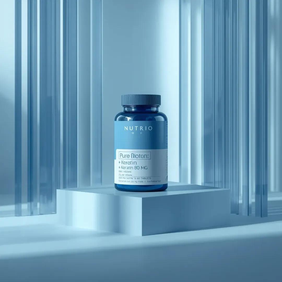 Minimalist Blue Supplement Photography