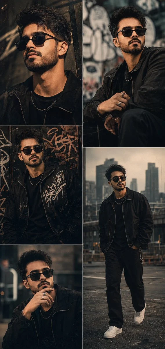 Cinematic Fashion Portrait Collage