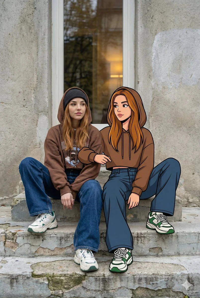 Mixed Reality Street Portrait Twin