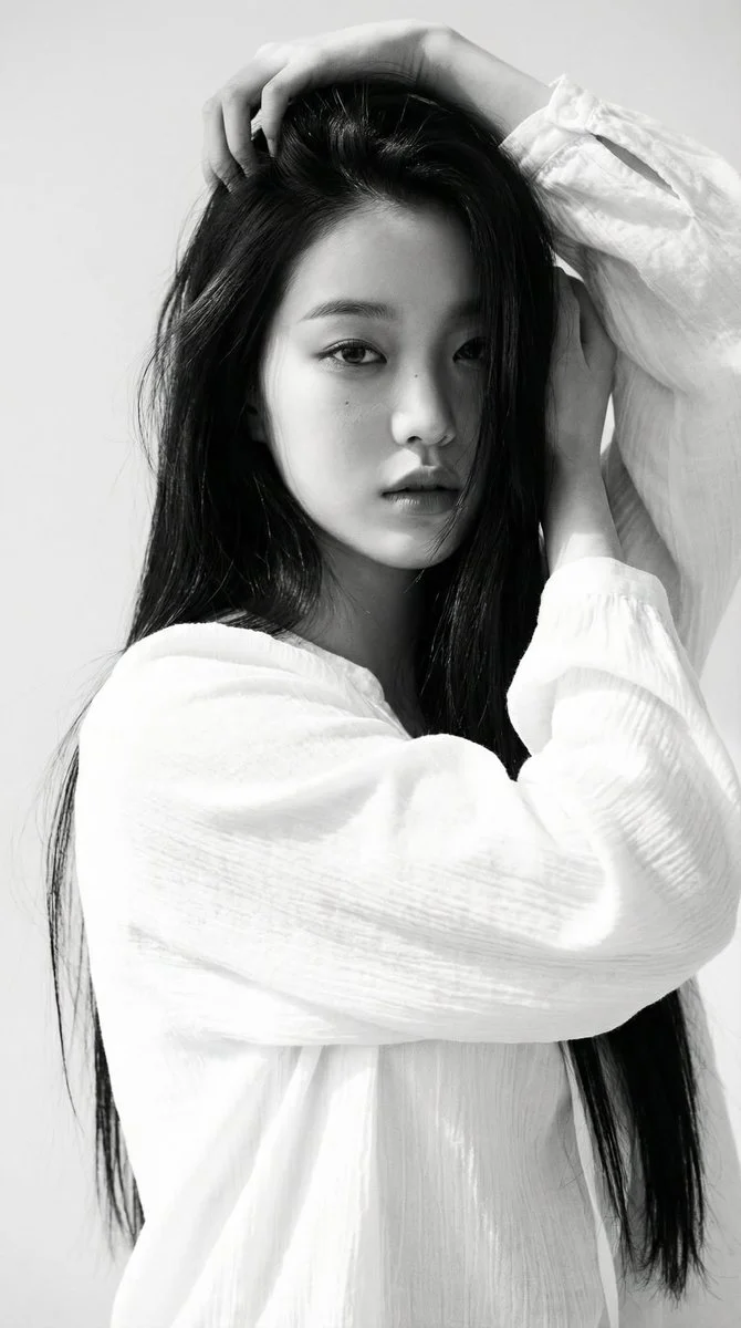 Serene Black-and-White Portrait