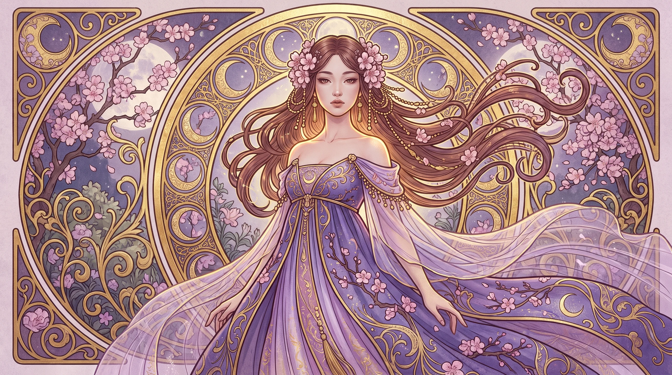 Ornate Art Nouveau Eastern Fantasy Portrait