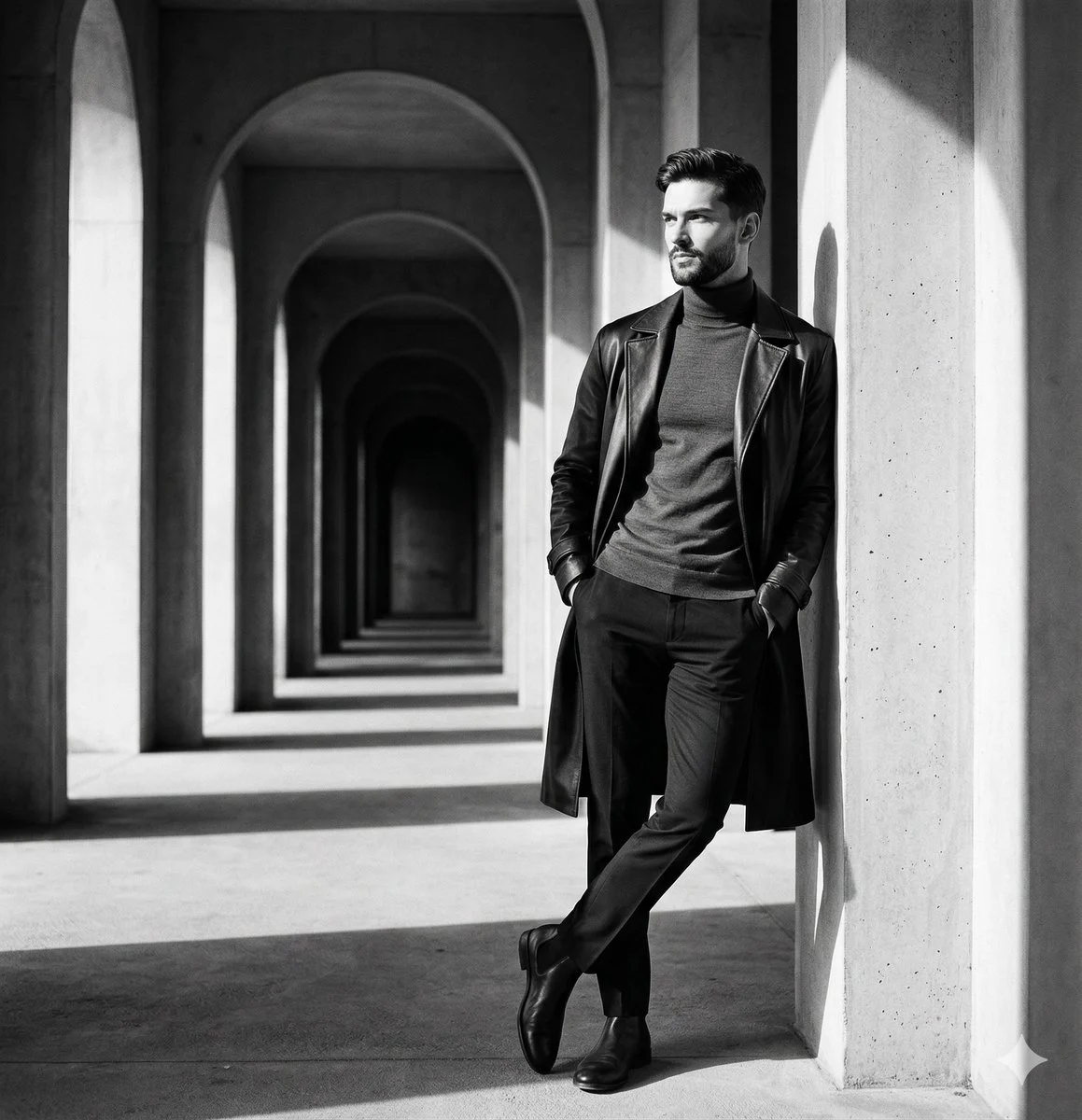 Dramatic Black And White Portrait