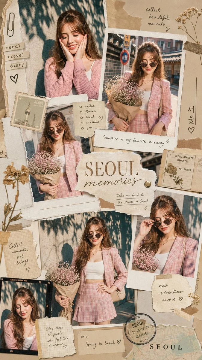 Stylish Travel Scrapbook Collage