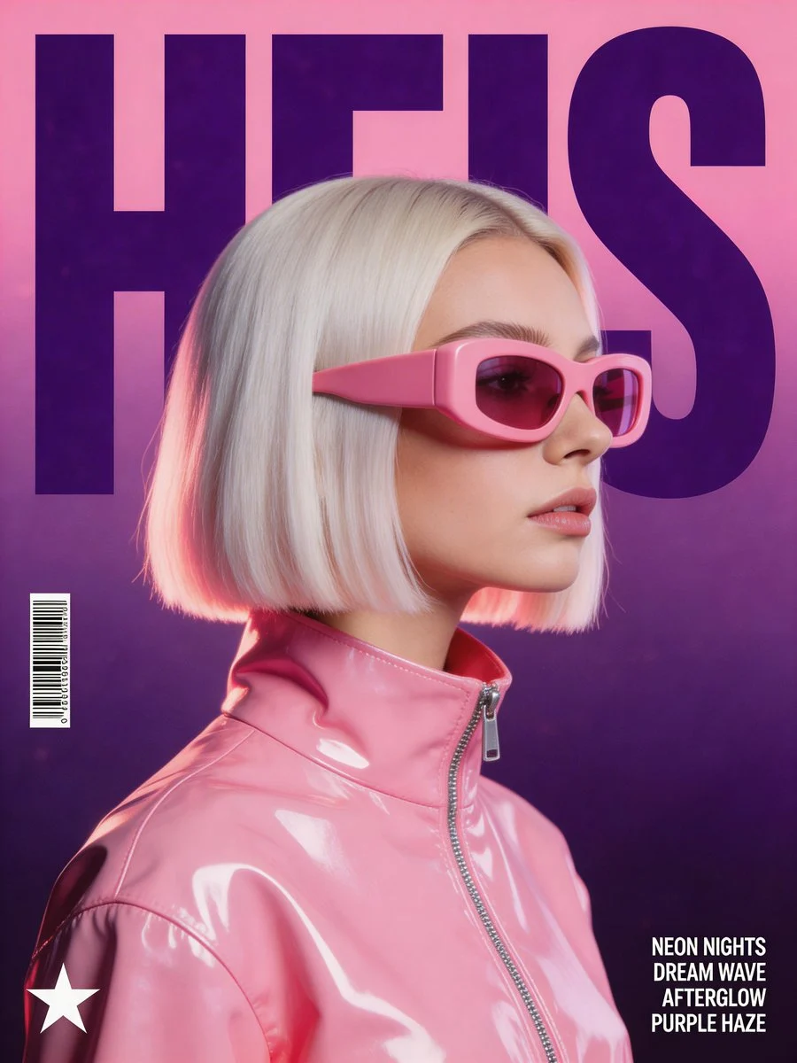 Retro Futuristic Synthwave Music Poster