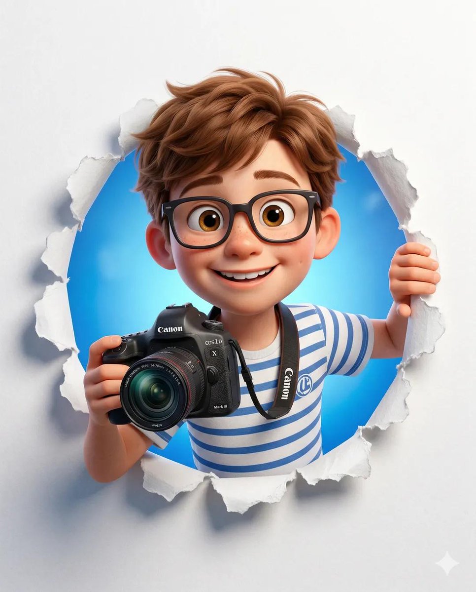 Cute 3D Character Emerging From Paper