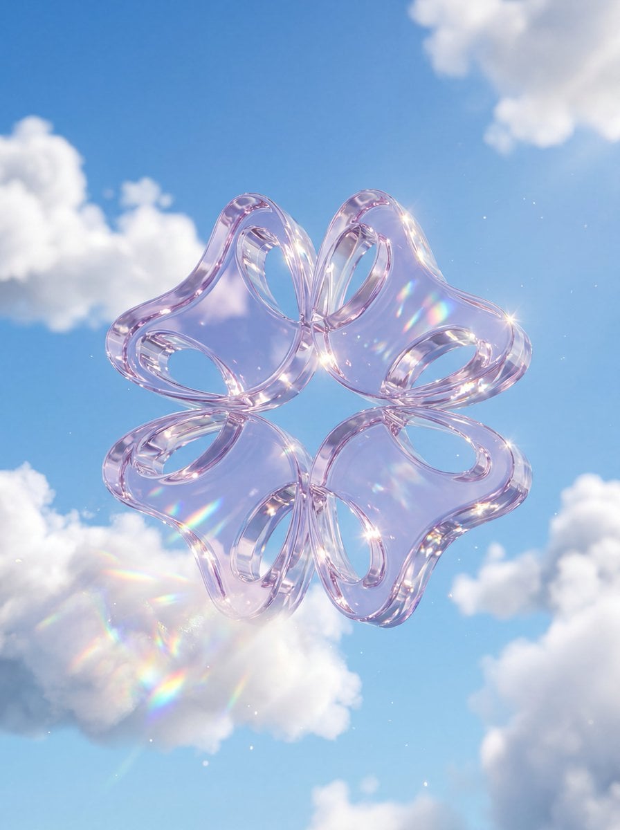 Crystal Glass 3D Logo Render