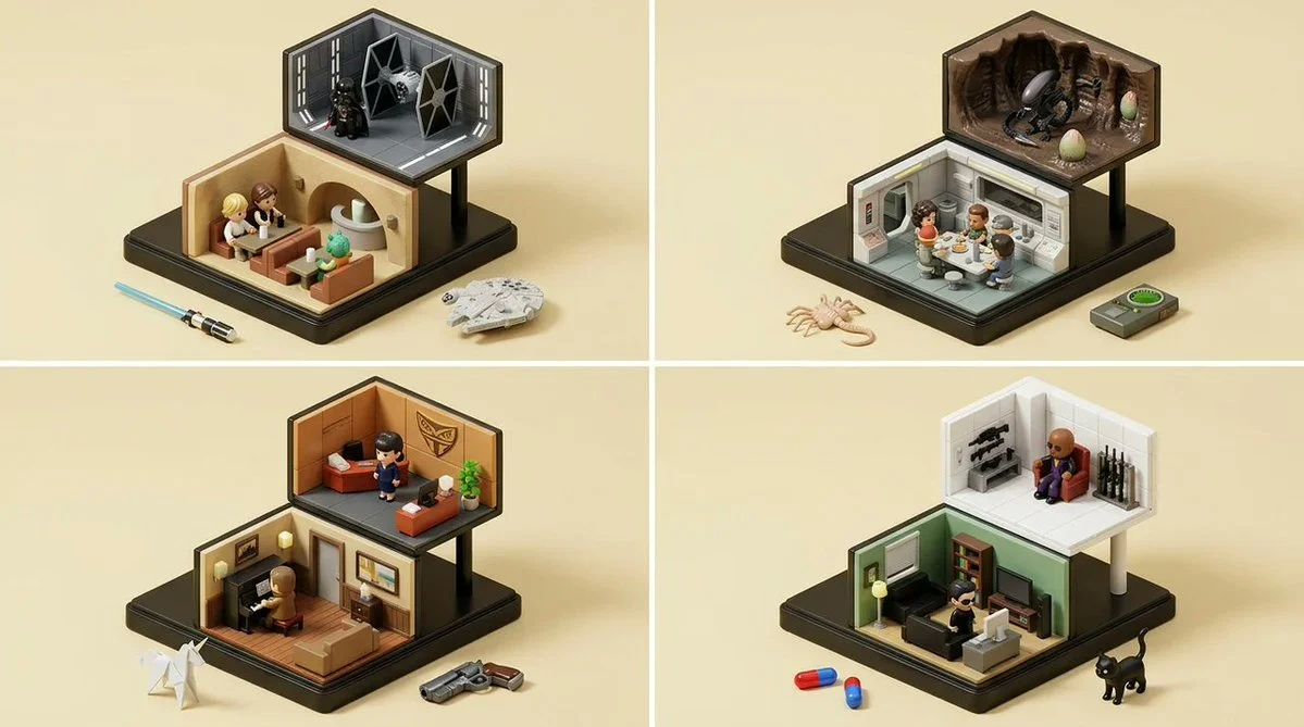 Sci-Fi Movie Diorama Set
