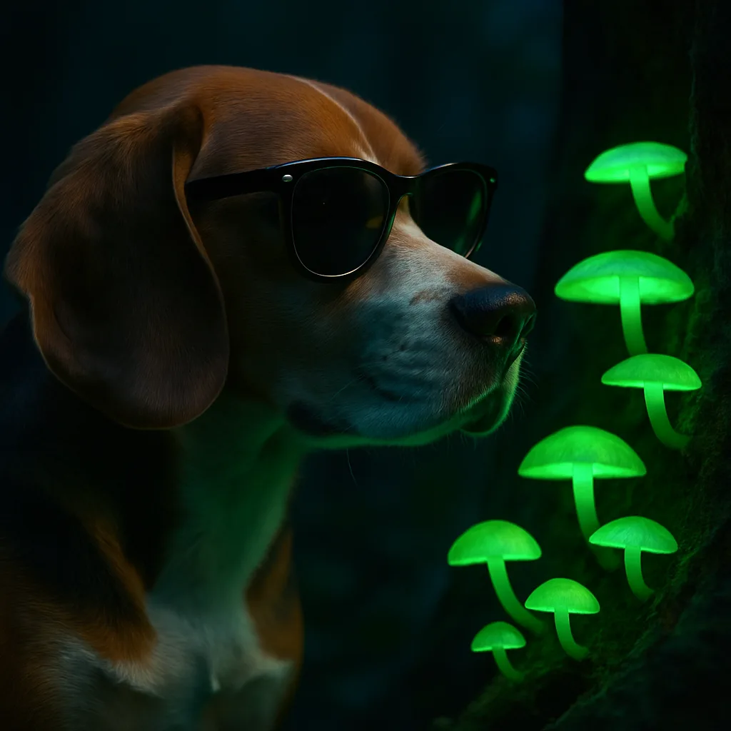 Beagle Wearing Sunglasses