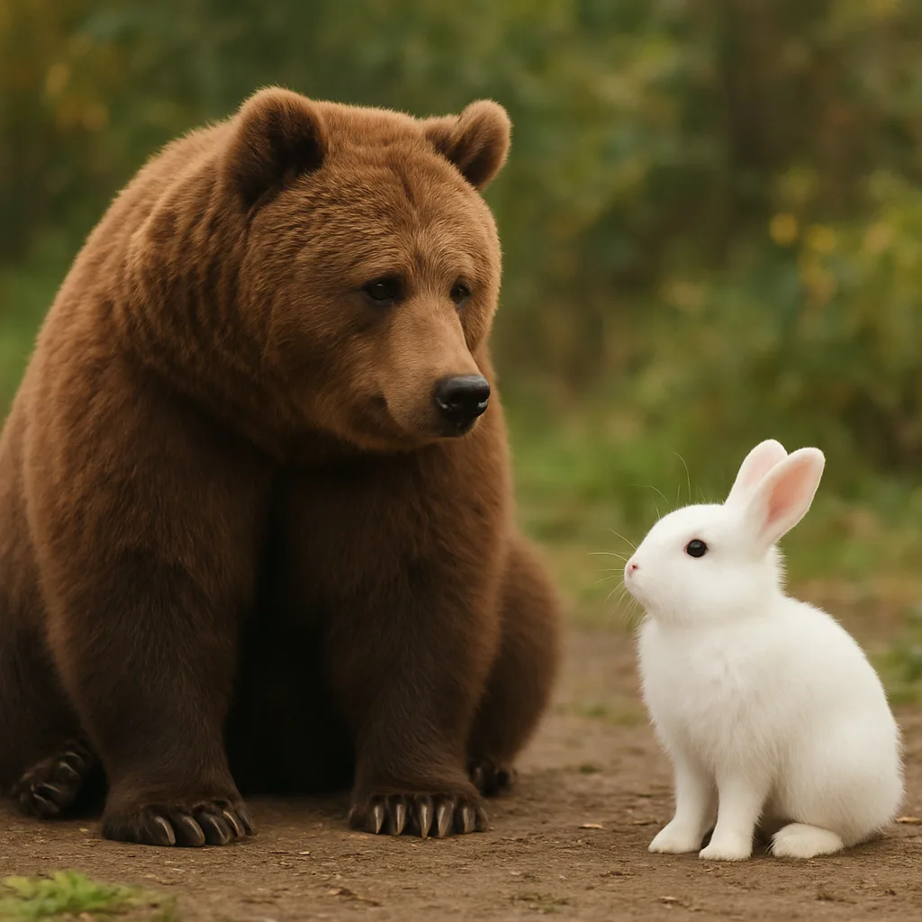 Big Brown Bear Seated on the Left