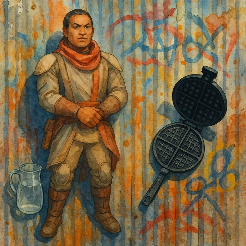 Everyman Character Appearing in a Watercolor Painting Style