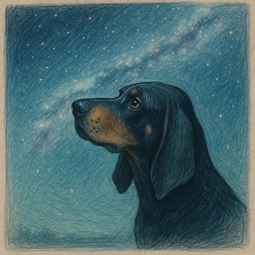 Lone Black-and-tan Coonhound