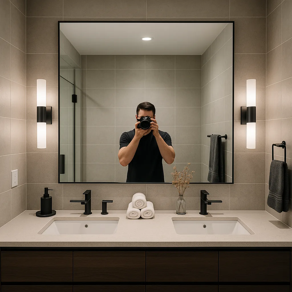 Modern Bathroom with Dual Sinks