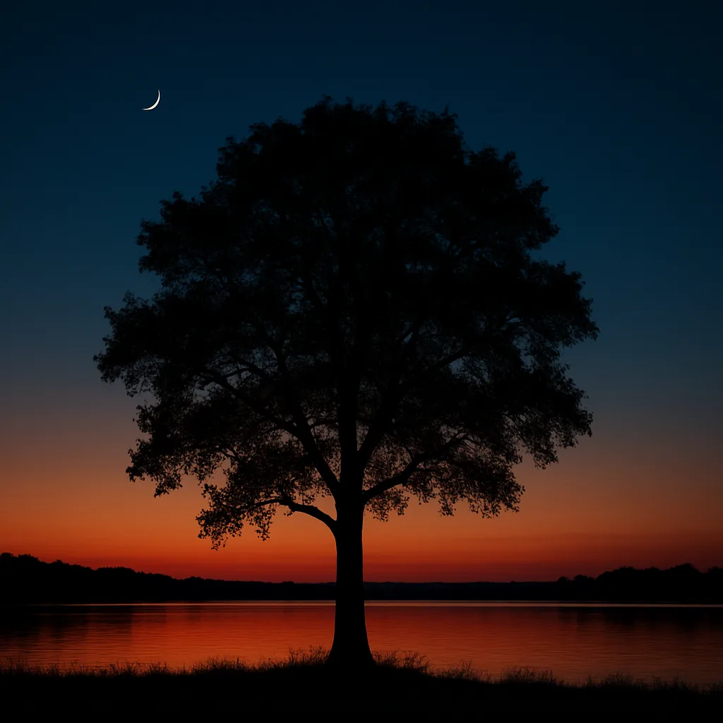 Photo Portraying a Serene Twilight