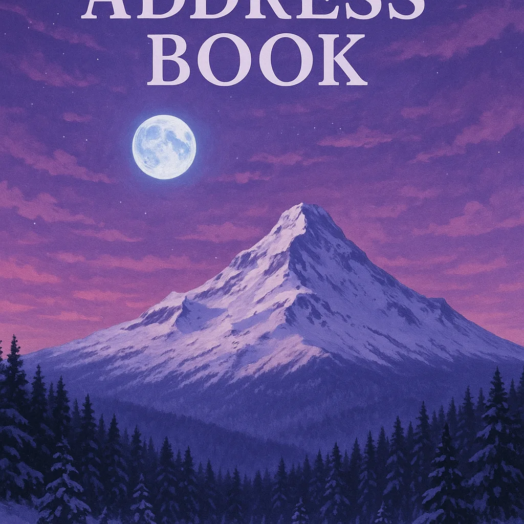 Snow-covered Mountain under a Purple and Pink Twilight Sky