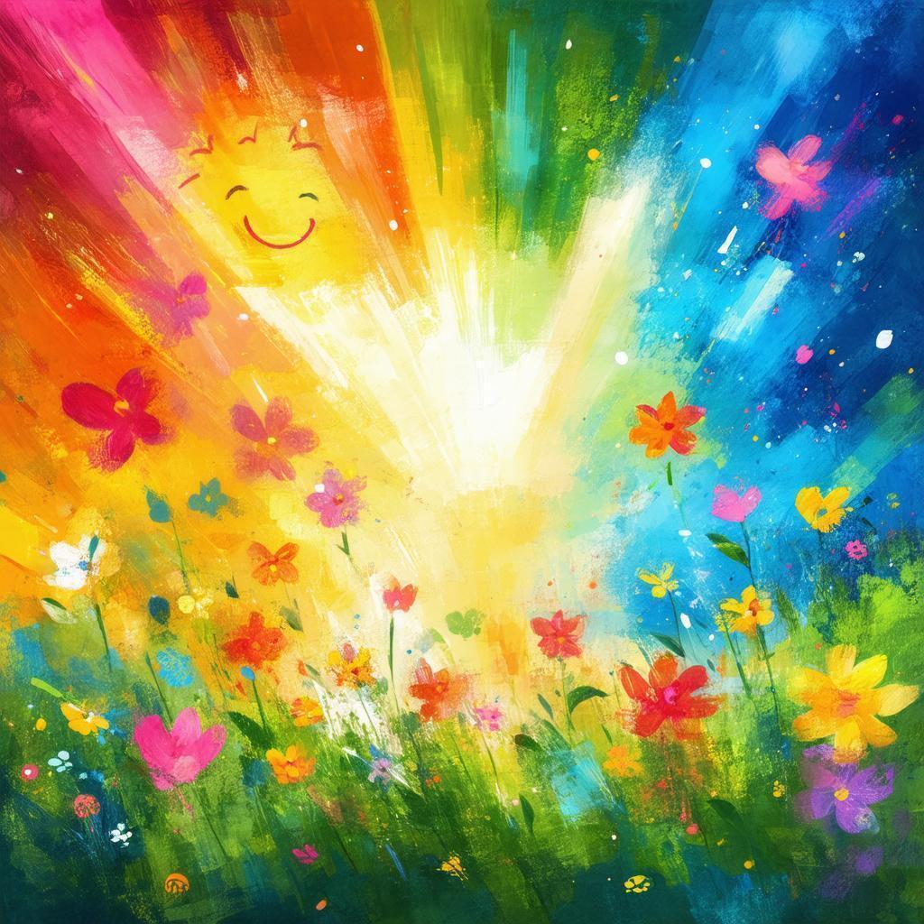 Joyful Light Spreading in Bold Vibrant Brushstrokes