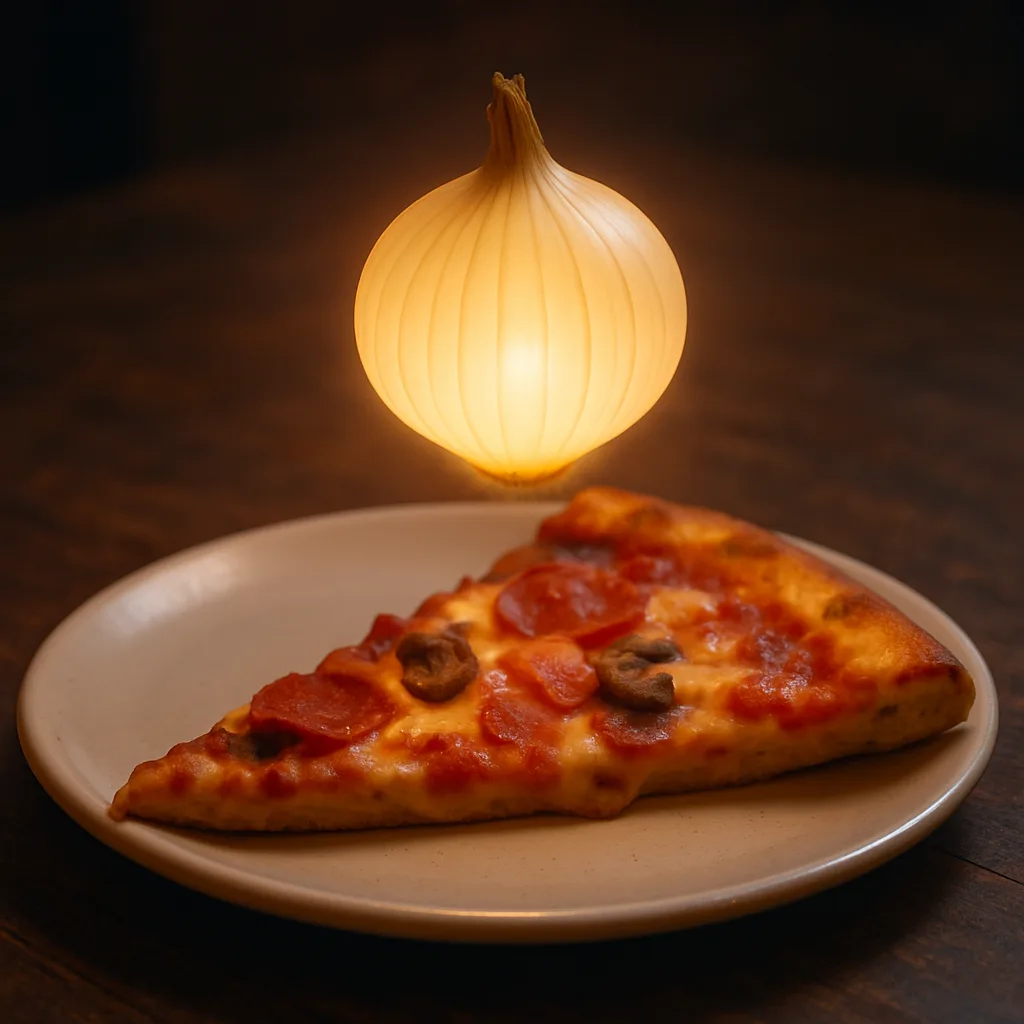 Slice of Pizza Rests on a Plate