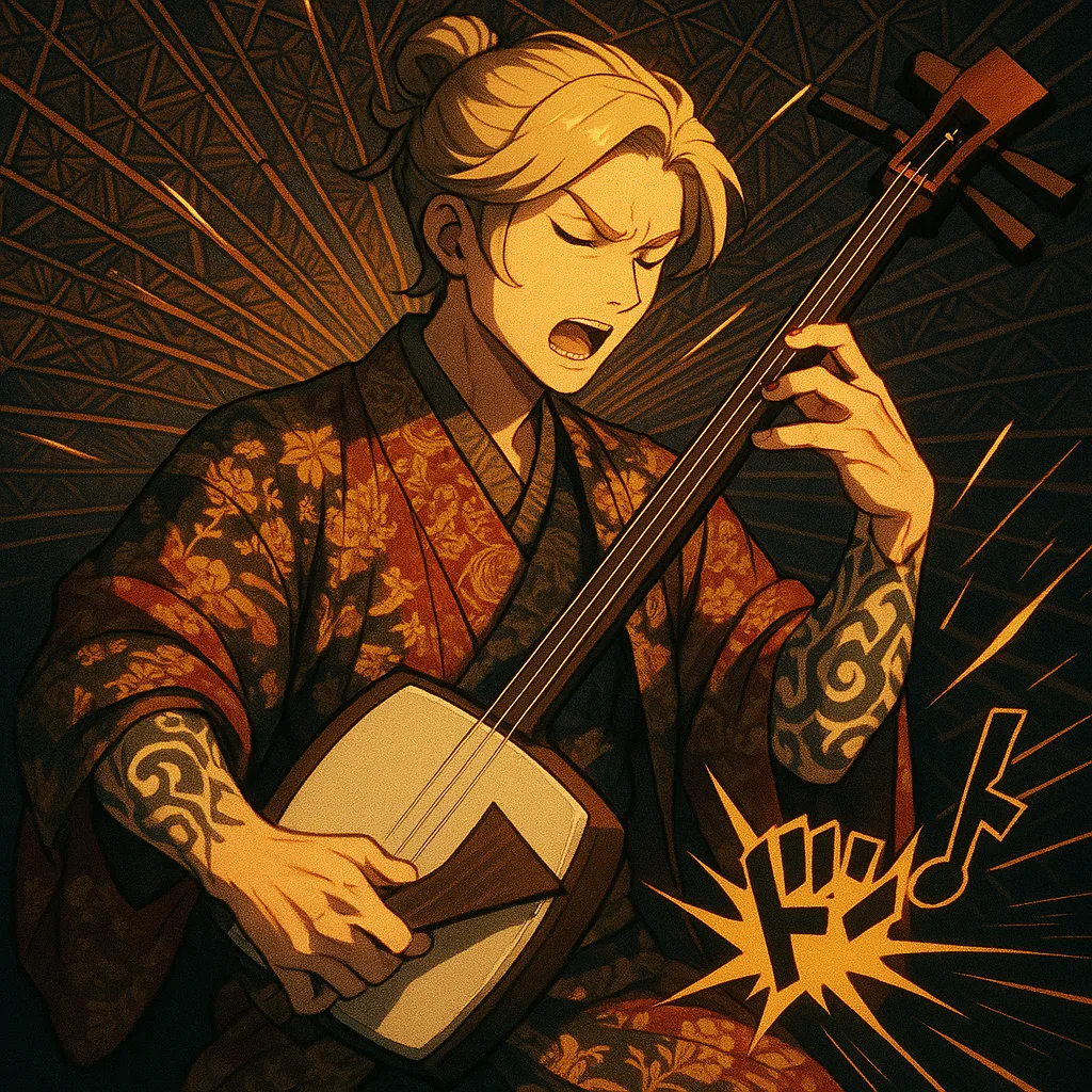 Anime-styled East Asian Aristocrat with Sandy Blonde Hair