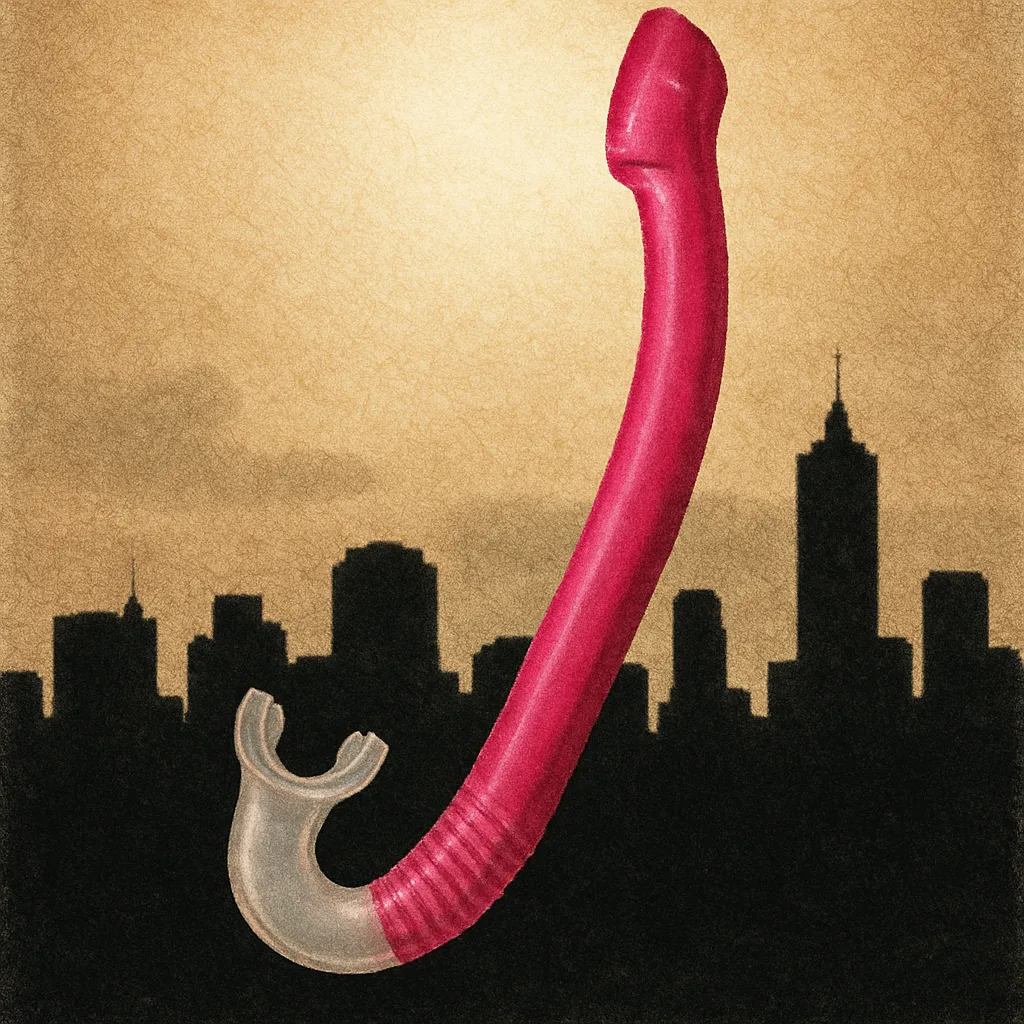 Against a Dark Silhouette of a Cityscape Dramatically Set