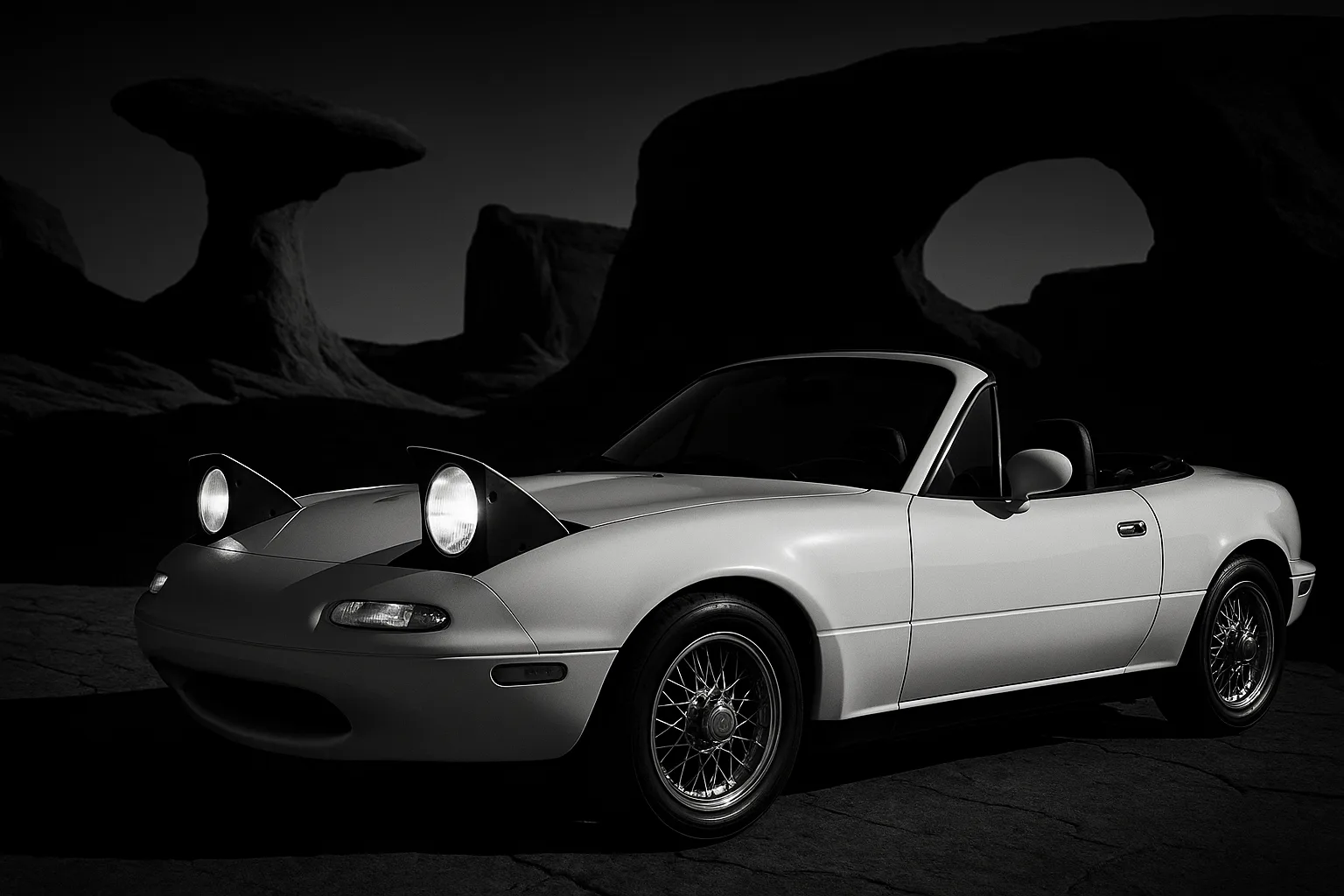 Single Pearl White Convertible