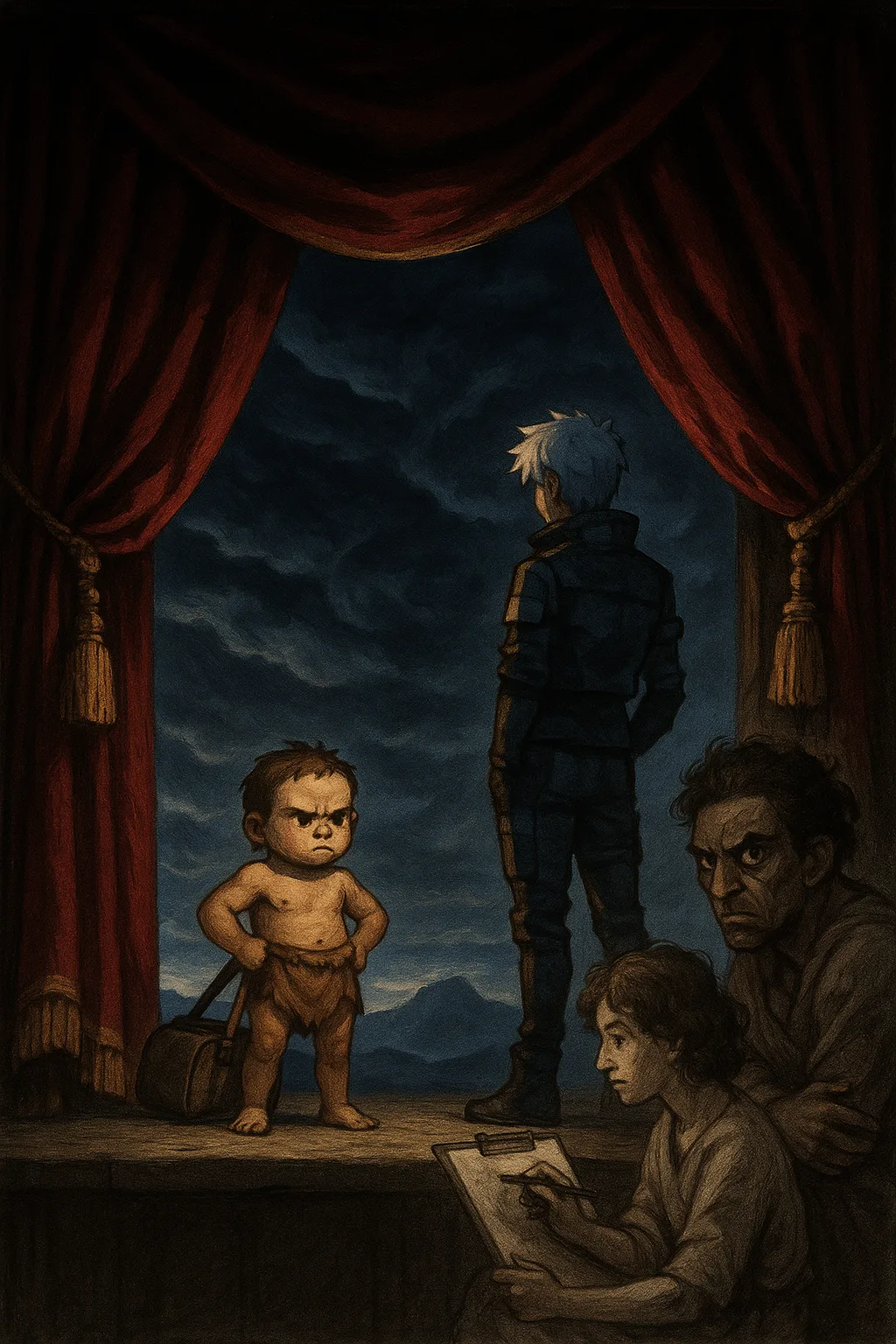 Under Dark Ominous Supercell Thunderclouds Gathering That Sculpt the Scene