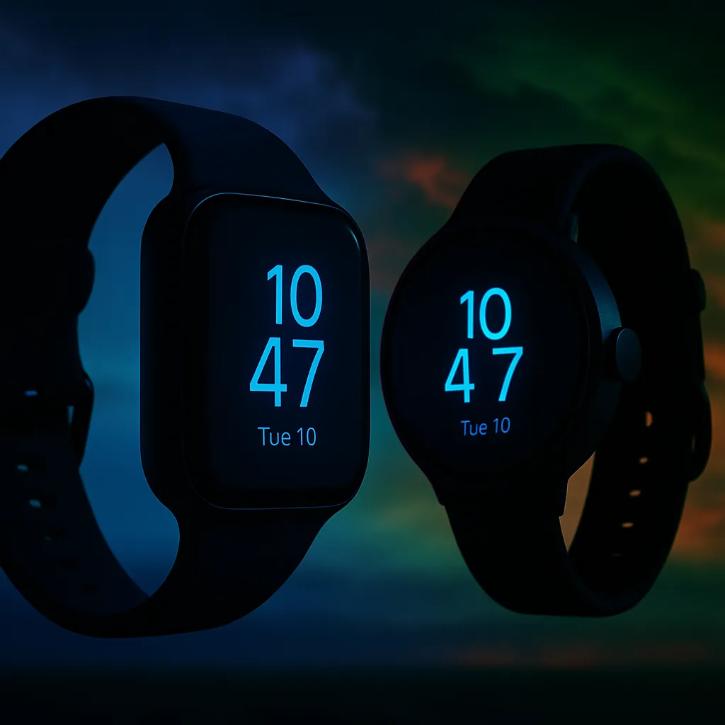 Two Diverse Digital Watches in Dreamlike Profile